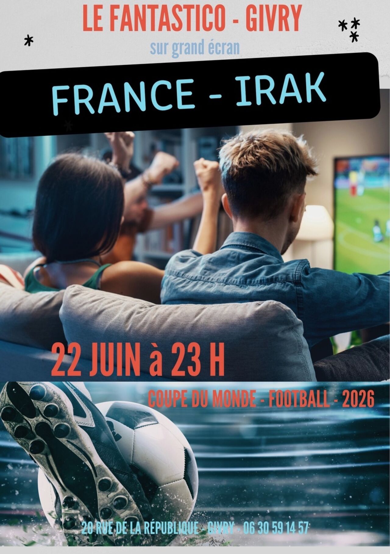 Coupe du Monde de Football 22 juin à 23 h