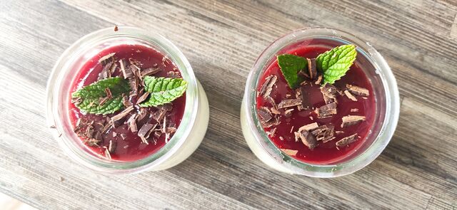 panacotta aux fruits rouges