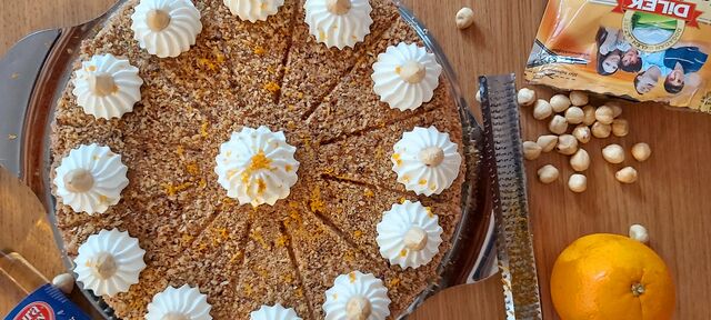 Haselnuss-Orangentorte