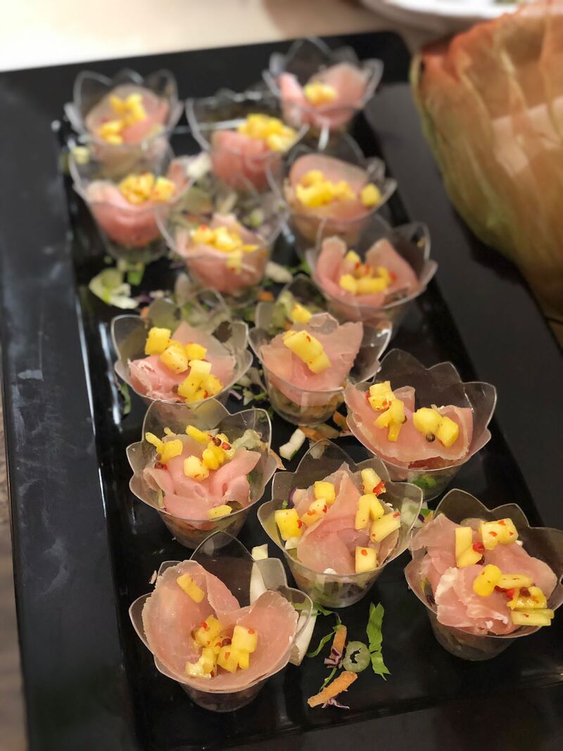 lombetto marinato con ananas