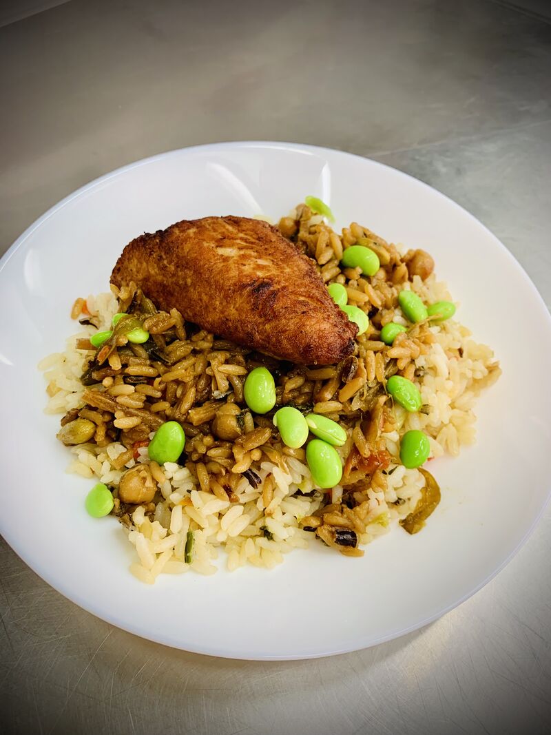 Putensteak mit Asia-Wildreis