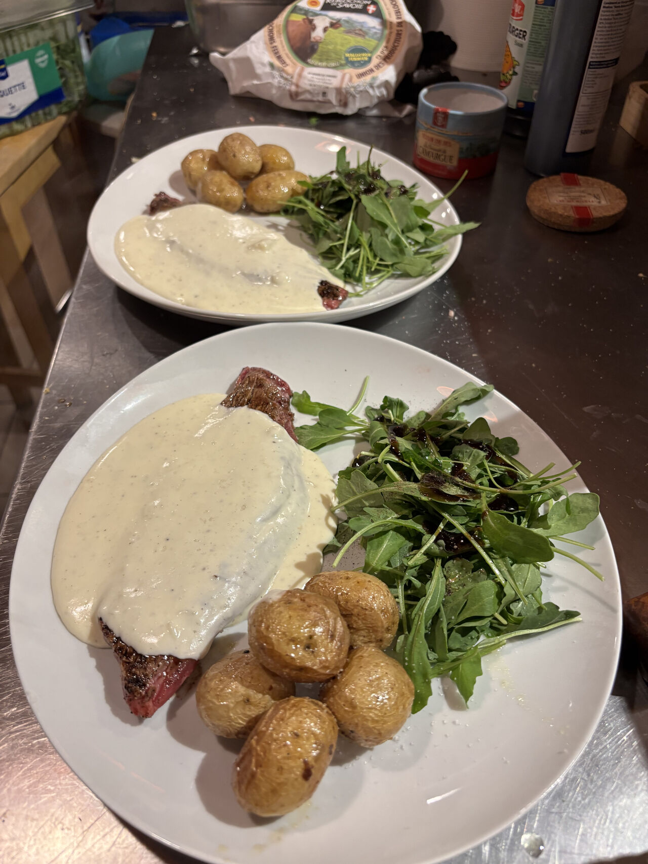 Bavette sauce au bleu de Bresse