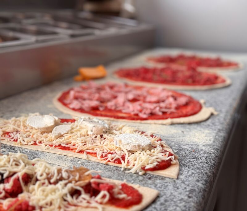 Pizzas et demi pizzas