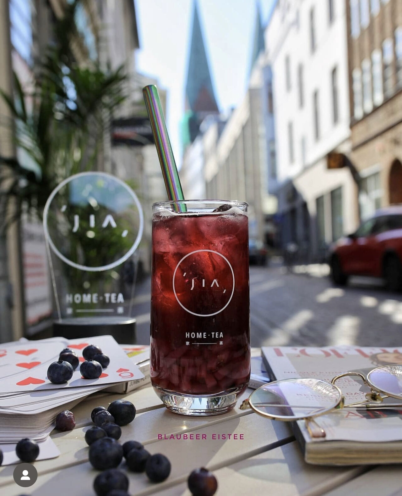 Blaubeere Eistee