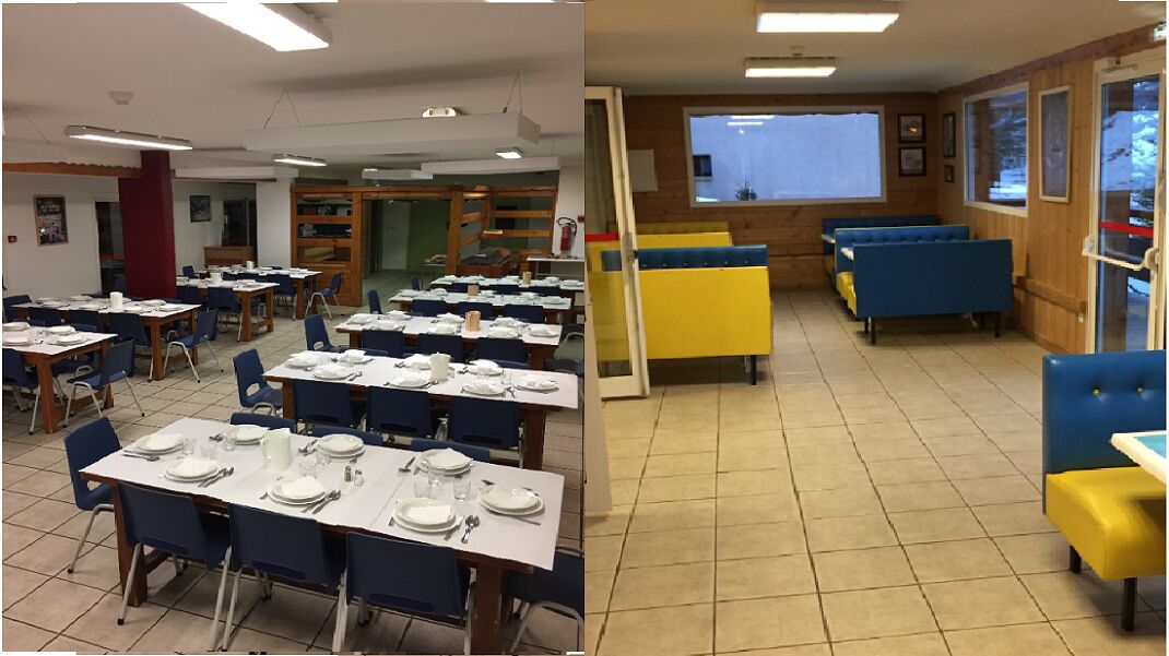 Nos deux salles de restaurant : une de 100 places et l'autre de 45