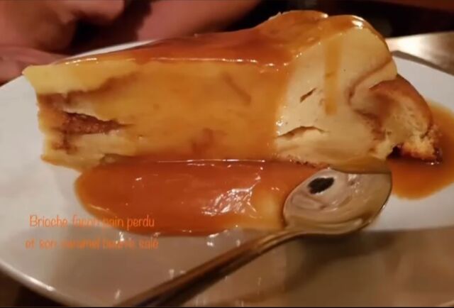 Brioche façon pain perdu et son caramel beurre salé