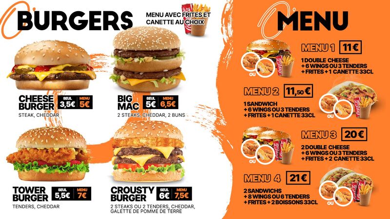 Burgers/Menu