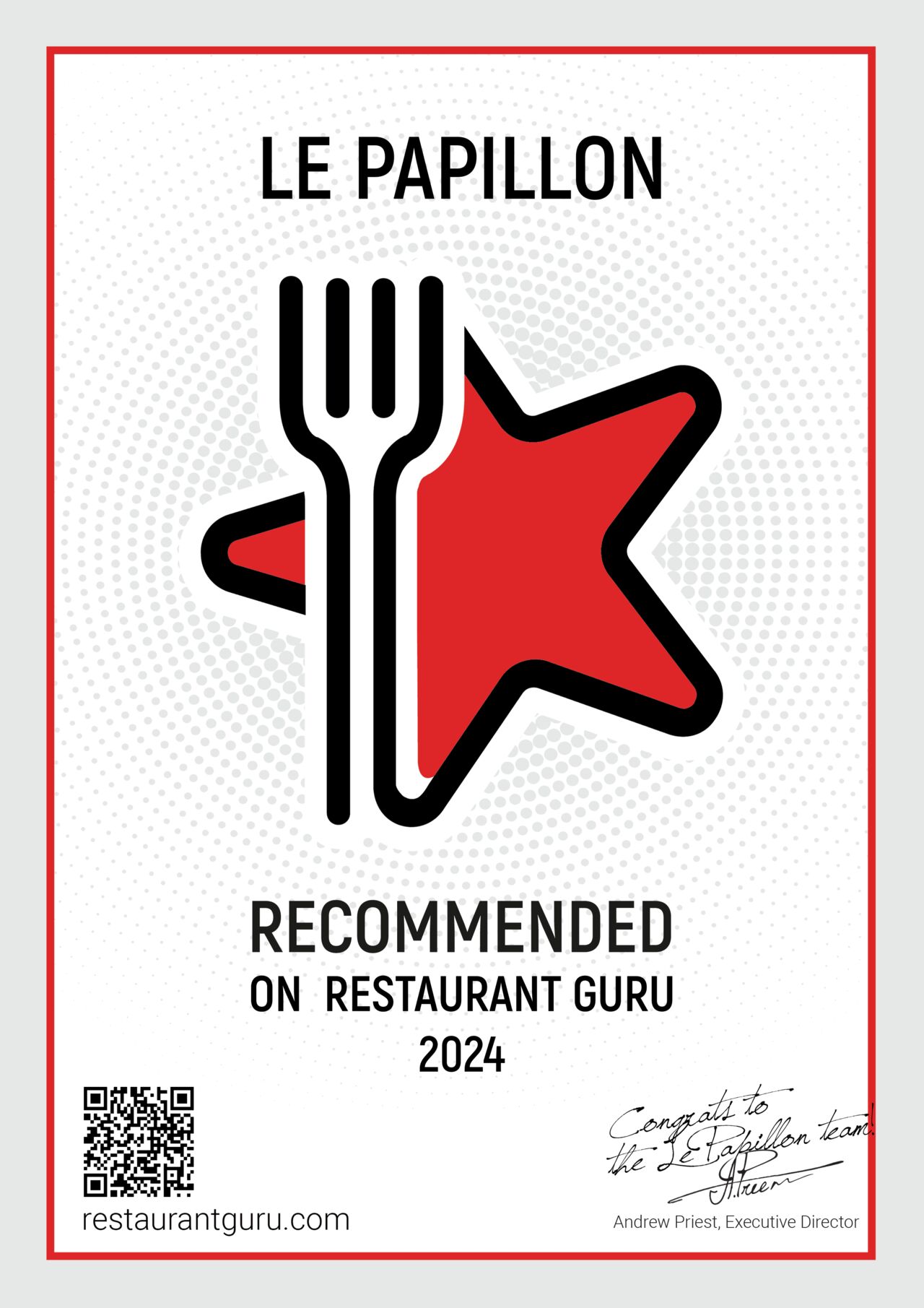 Restaurant Guru nous recommande ! :-)