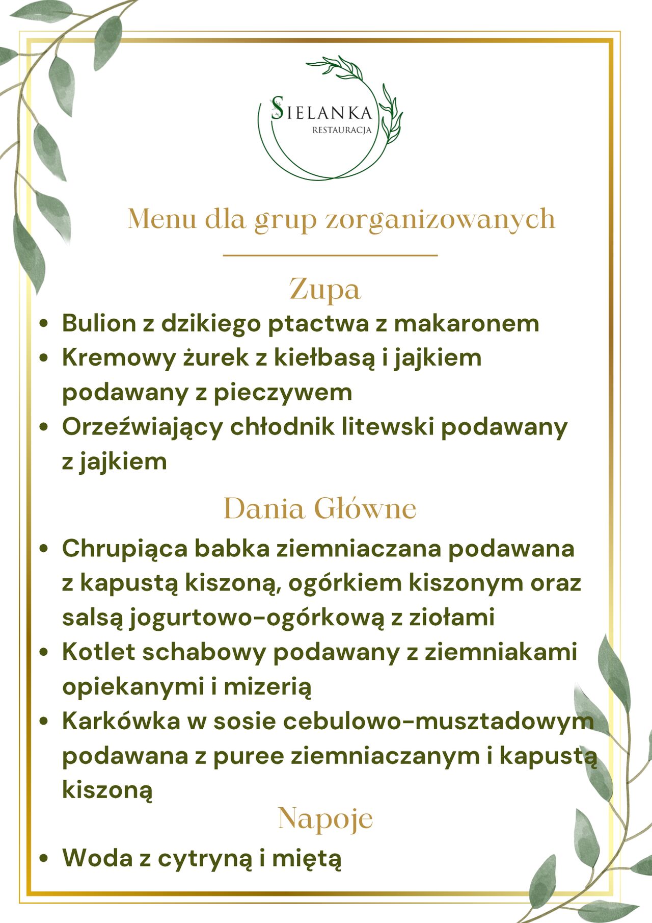 Oferta dla grup zorganizowanych
