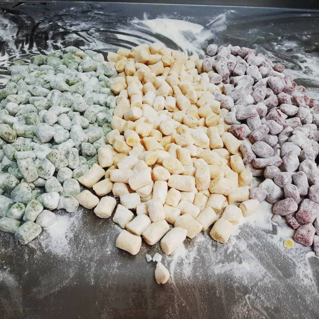 Chicche di patate tricolore (spinaci,patate,barbabietola)