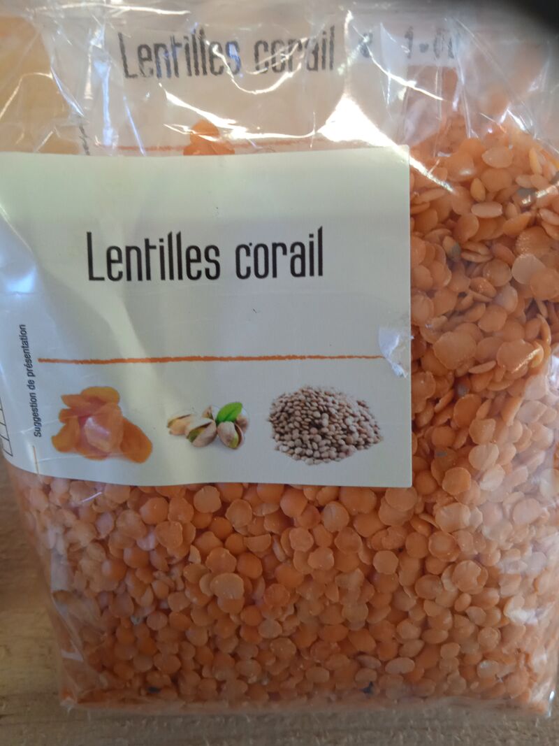 Lentilles corail 1.00€