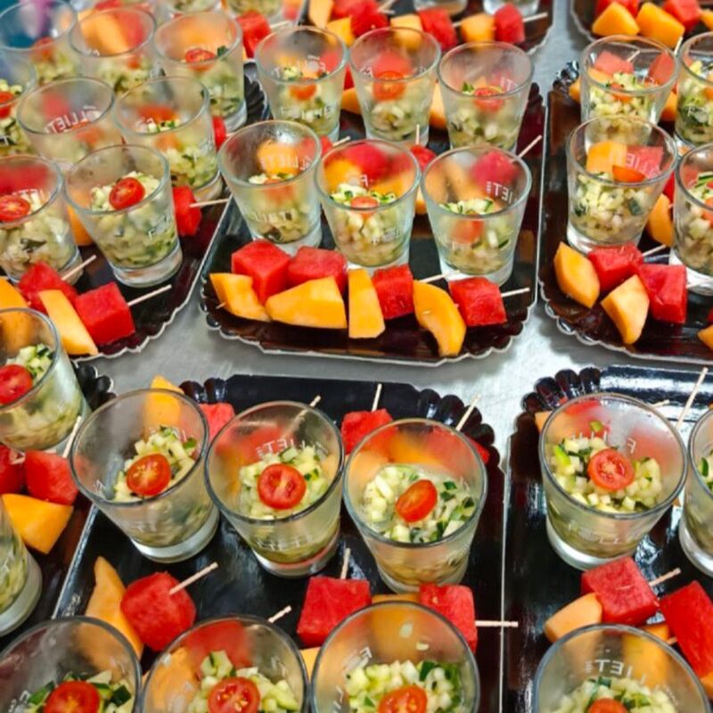 Verrine pour une prestation chez le client 