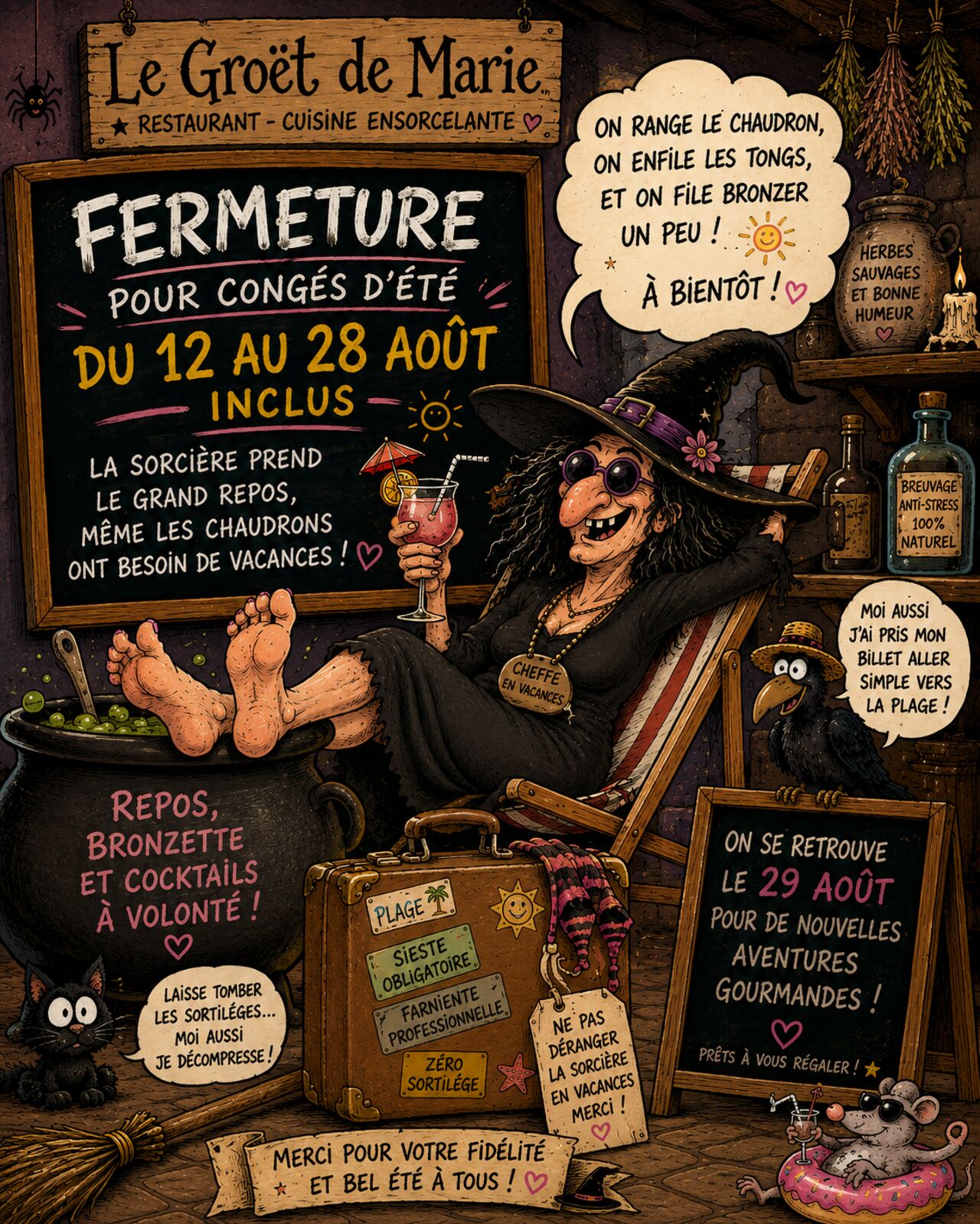 Fermeture Estivale