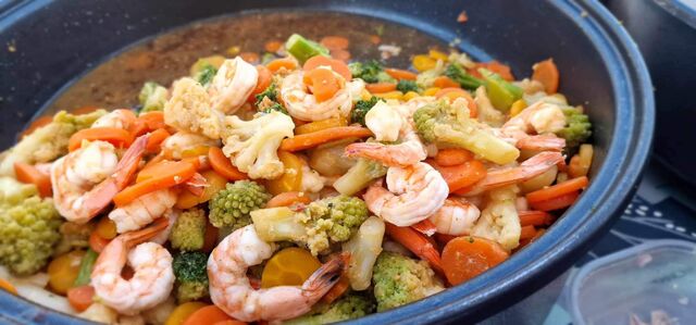 saute de lehumes crevette sauce thai 