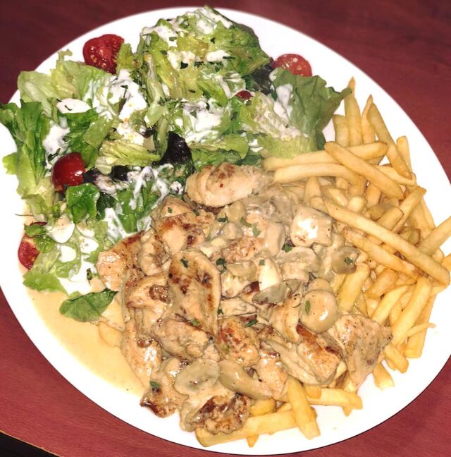 Escalope Poulet Crème Champignons