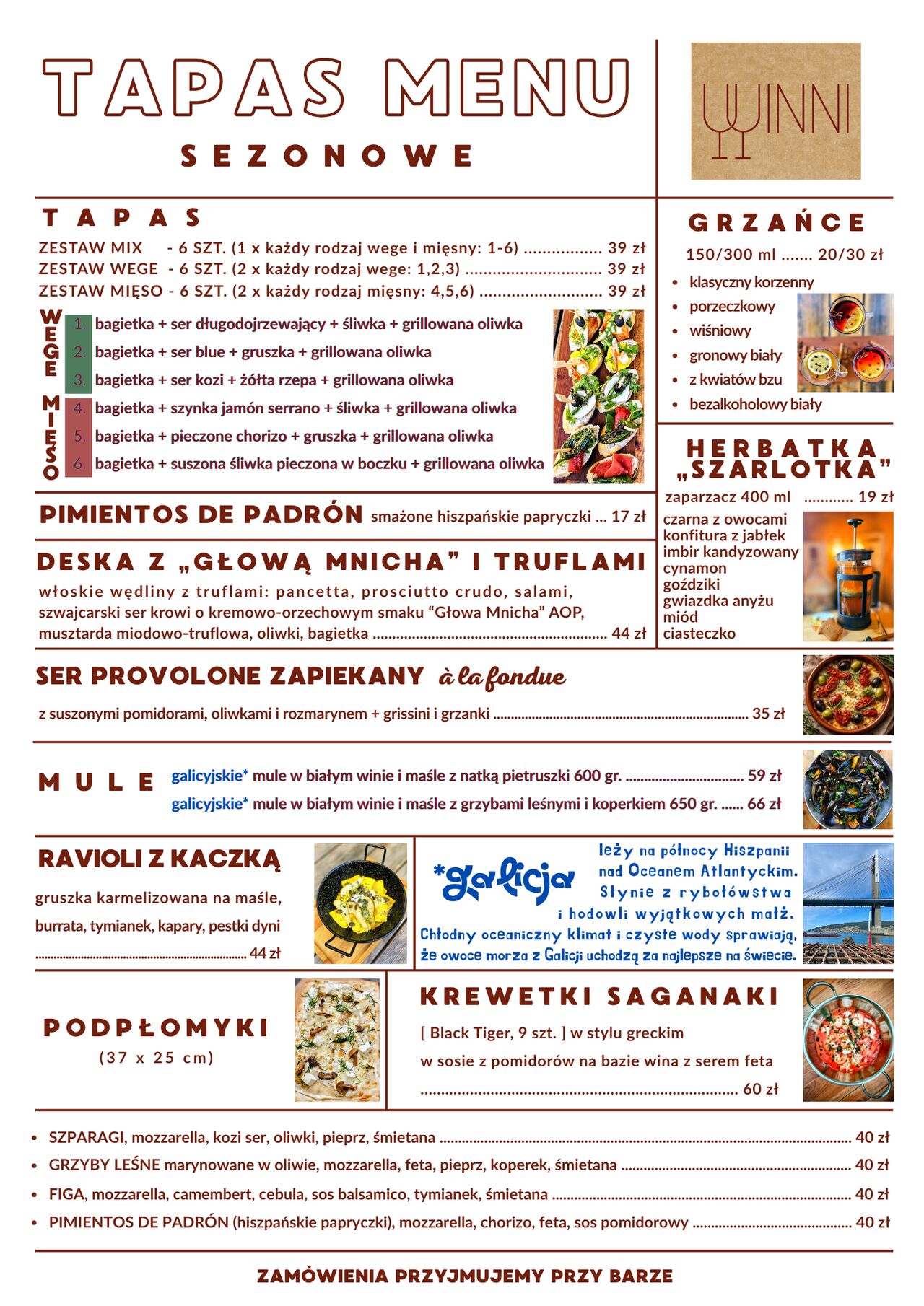 TAPAS MENU PL