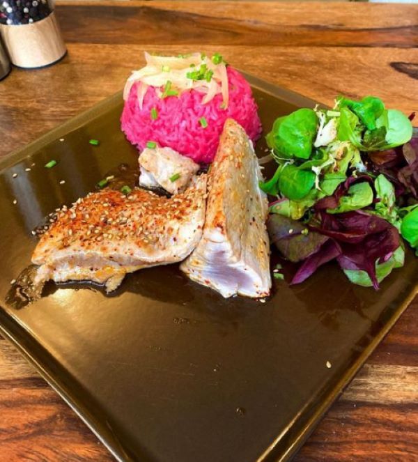 Tataki de thon & riz rosé