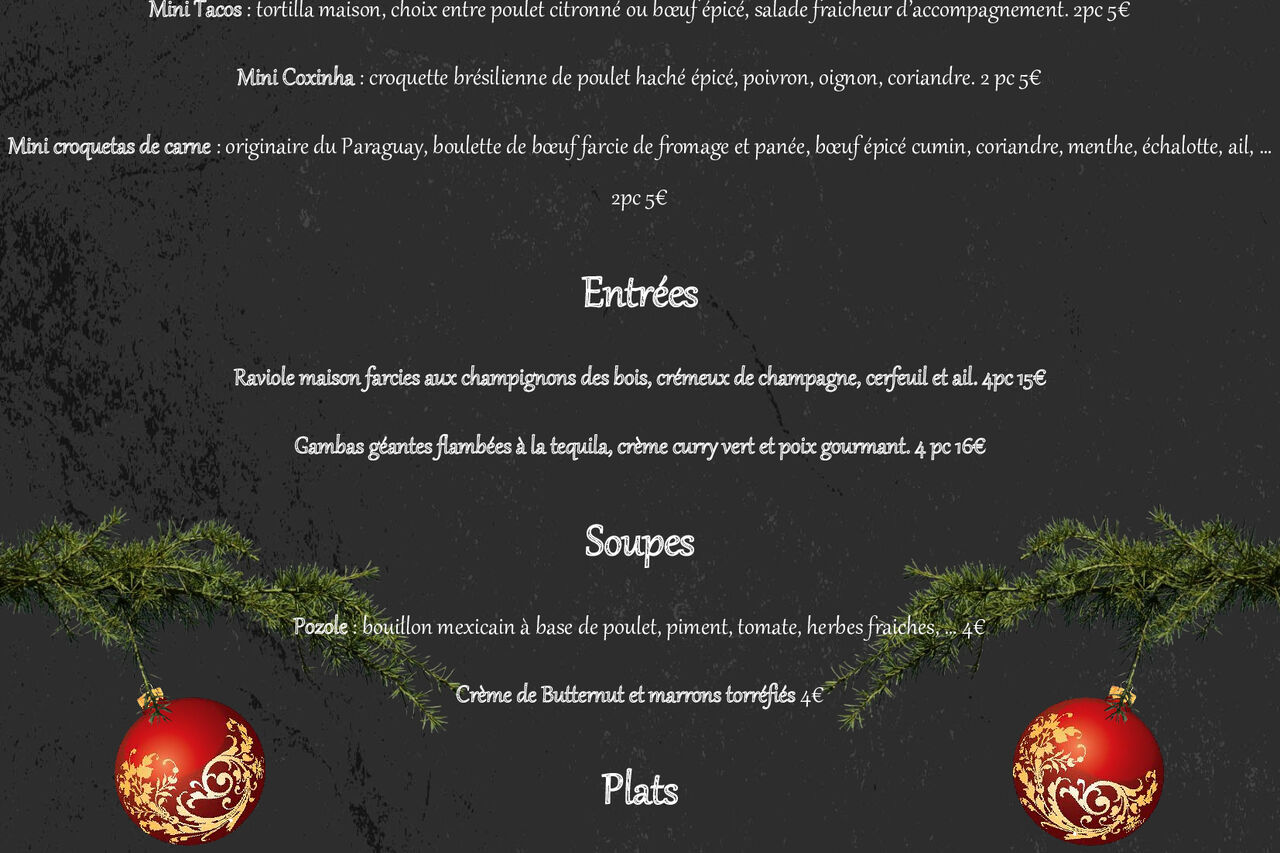 Menu de Noël et nouvel an 1er partie
