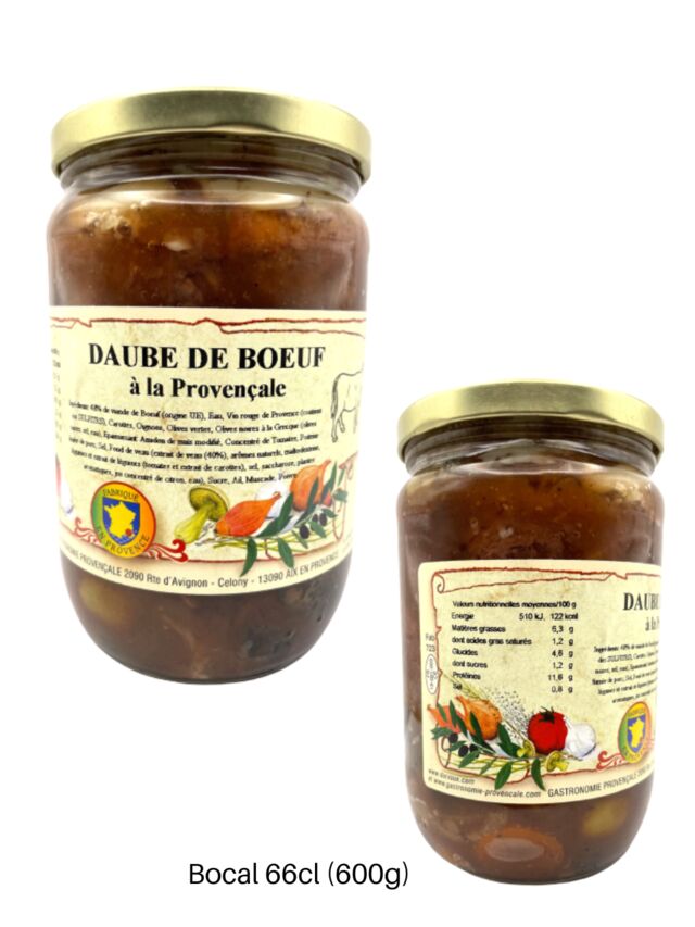 DAUBE DE BOEUF à la Provençale - 600g - 66cl