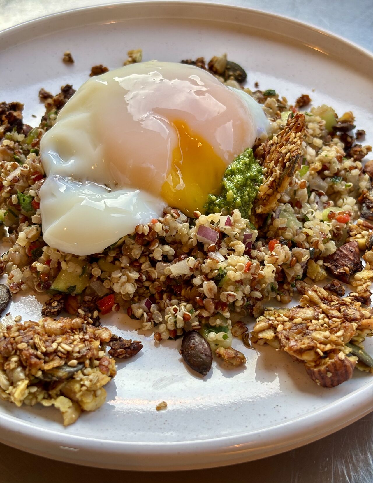 Taboulé de quinoa & oeuf parfait