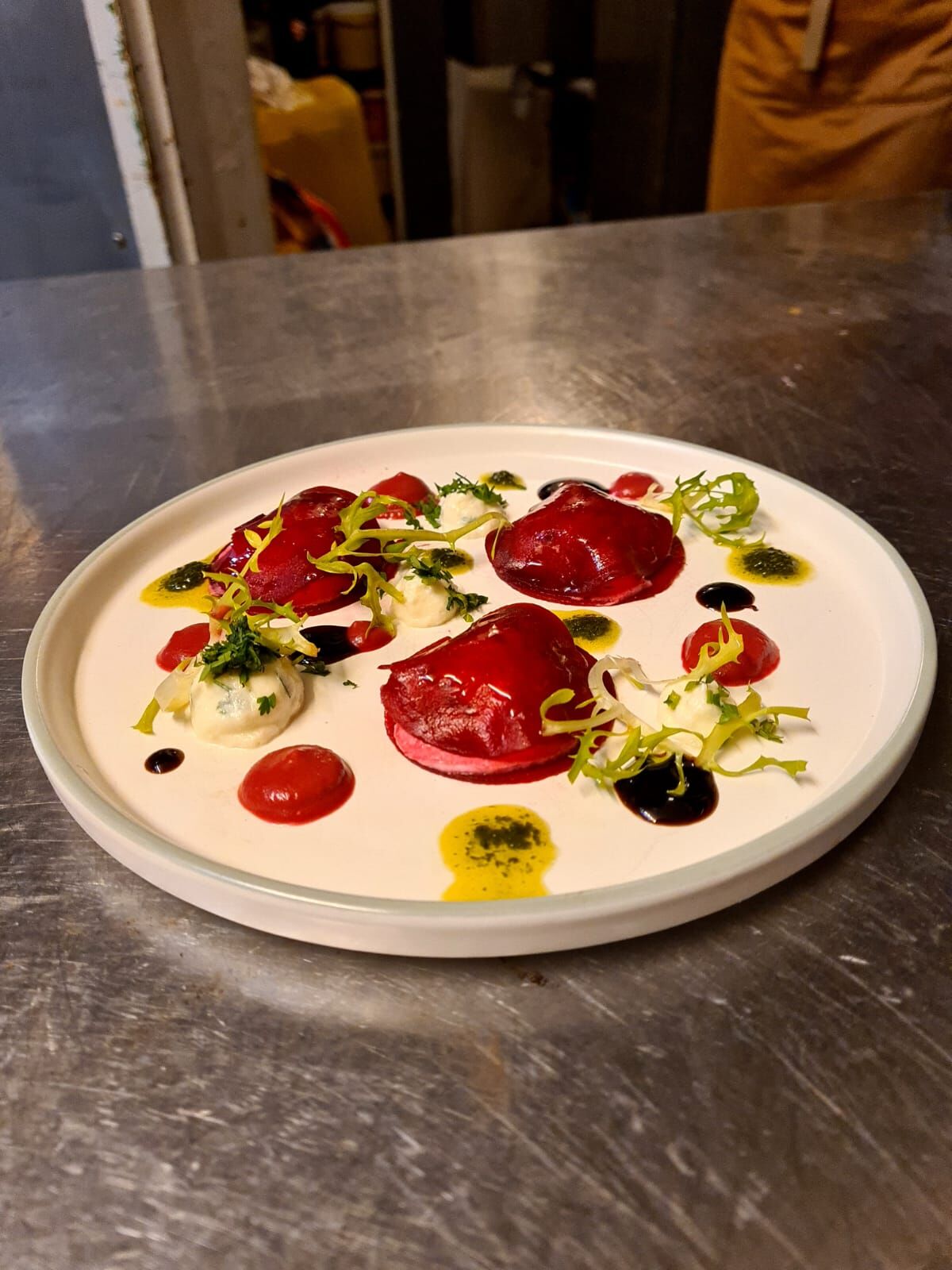 Raviolis de betteraves au chèvre fais