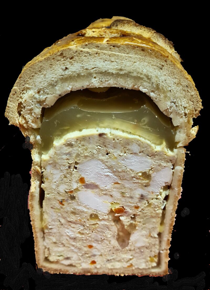 PATE EN CROUTE DE VOLAILLE FERMIERE ET CITRONS CONFITS MAISON
