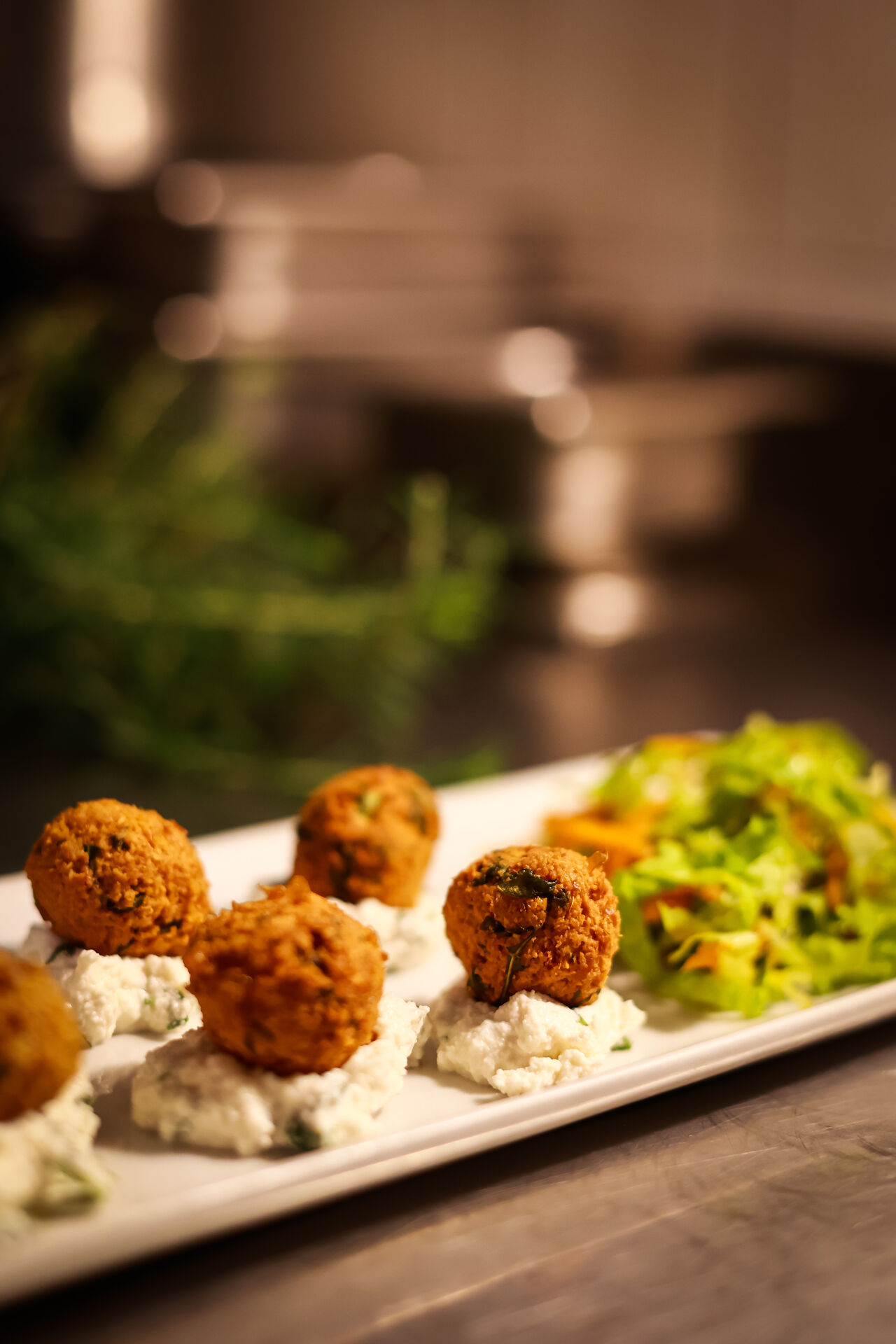 Falafel fatti in casa con ricotta di Mandorle