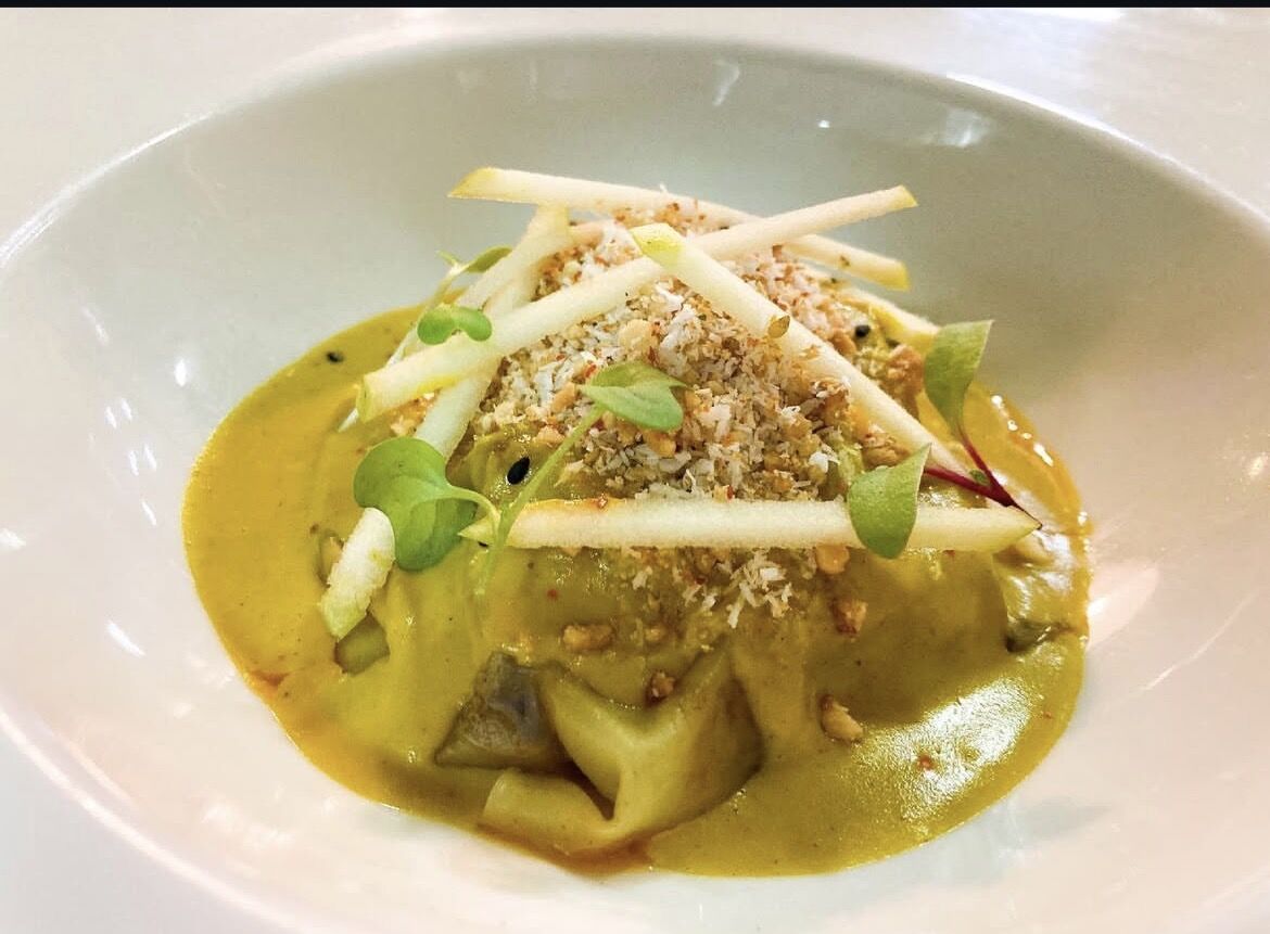 Ravioli de Langostinos al Curry