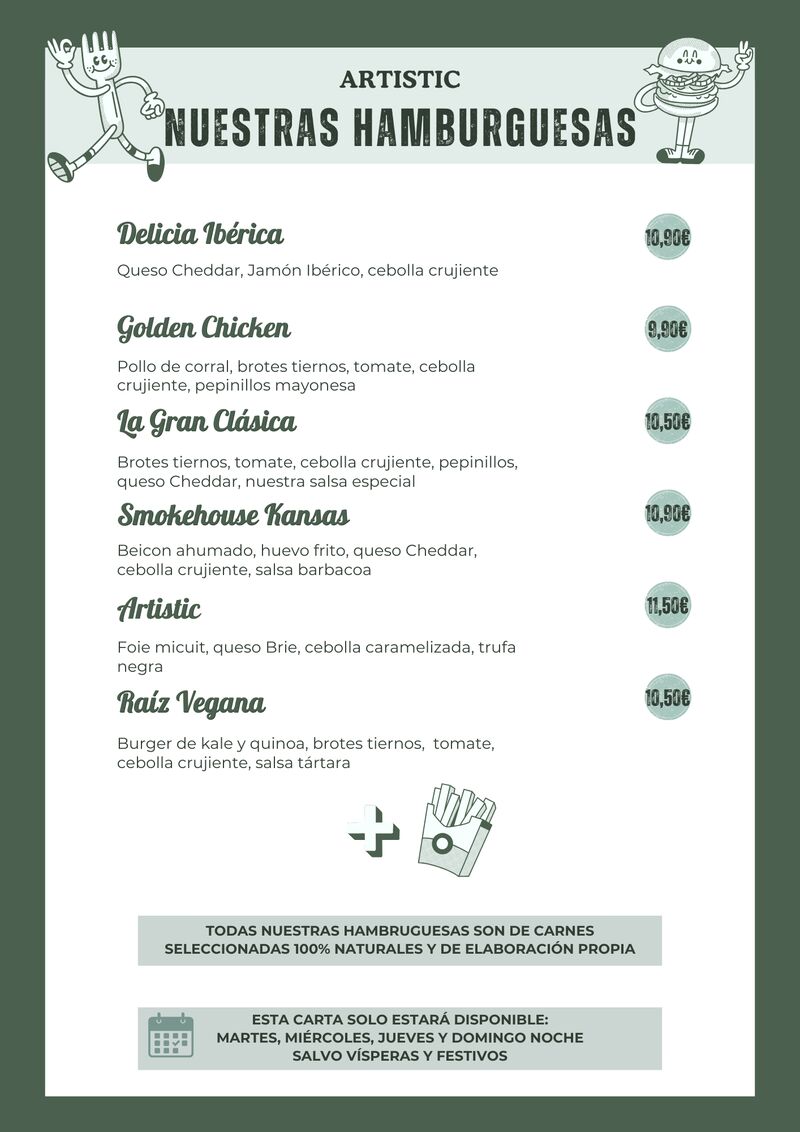 NUESTRAS HAMBURGUESAS