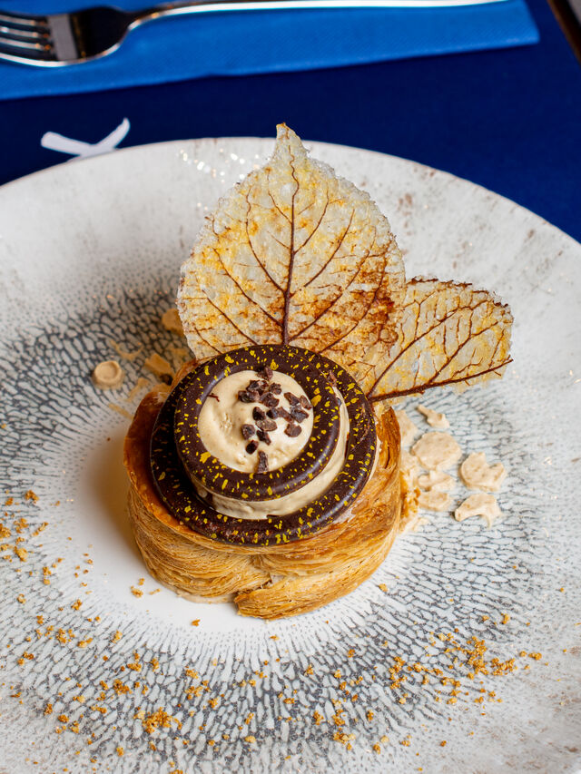 Feuilleté de pois-chiches au praliné