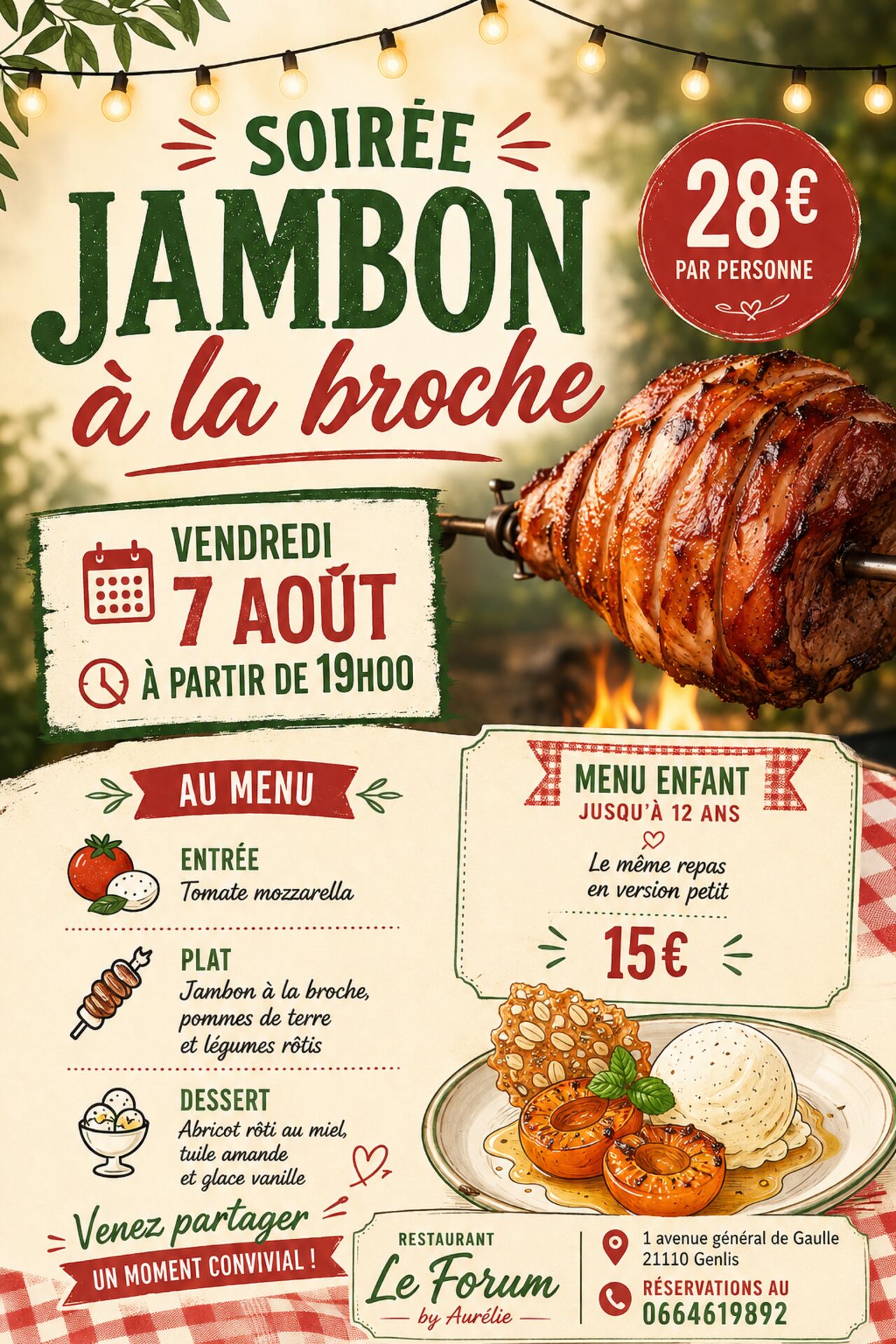 Soirée jambon à la broche