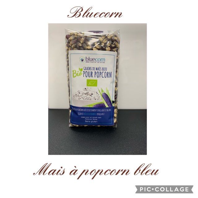 le maïs à popcorn bleu blucom est disponible en boutique !
