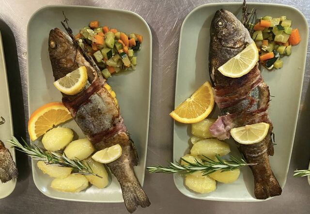 Notre spécialité, la truite meunière.