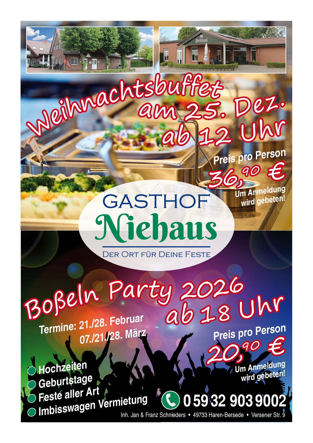 Weihnachten 2025 & Boßelzeit 2026