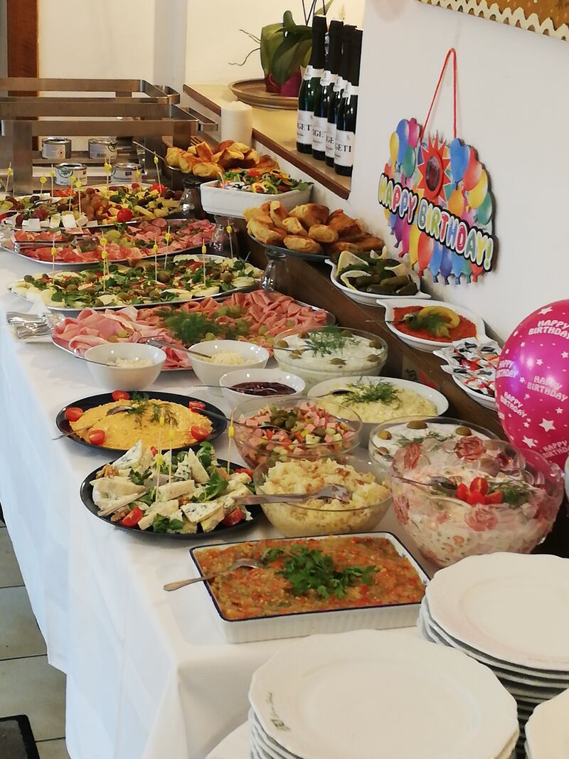 Ein Blick von der Buffet für Privat Veranstaltungen 