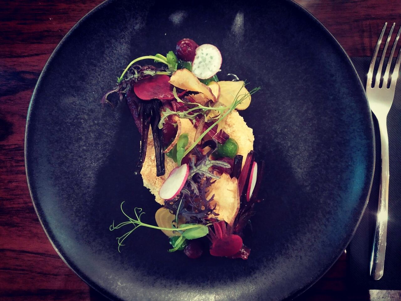 Chèvre croustillant, déclinaison de betteraves