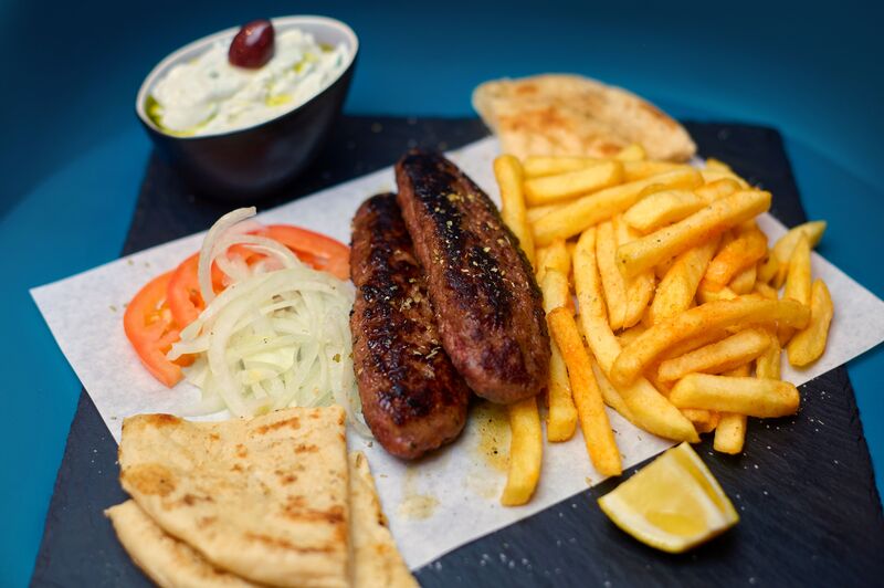 Bifteki gefüllt Teller (vom Rind)