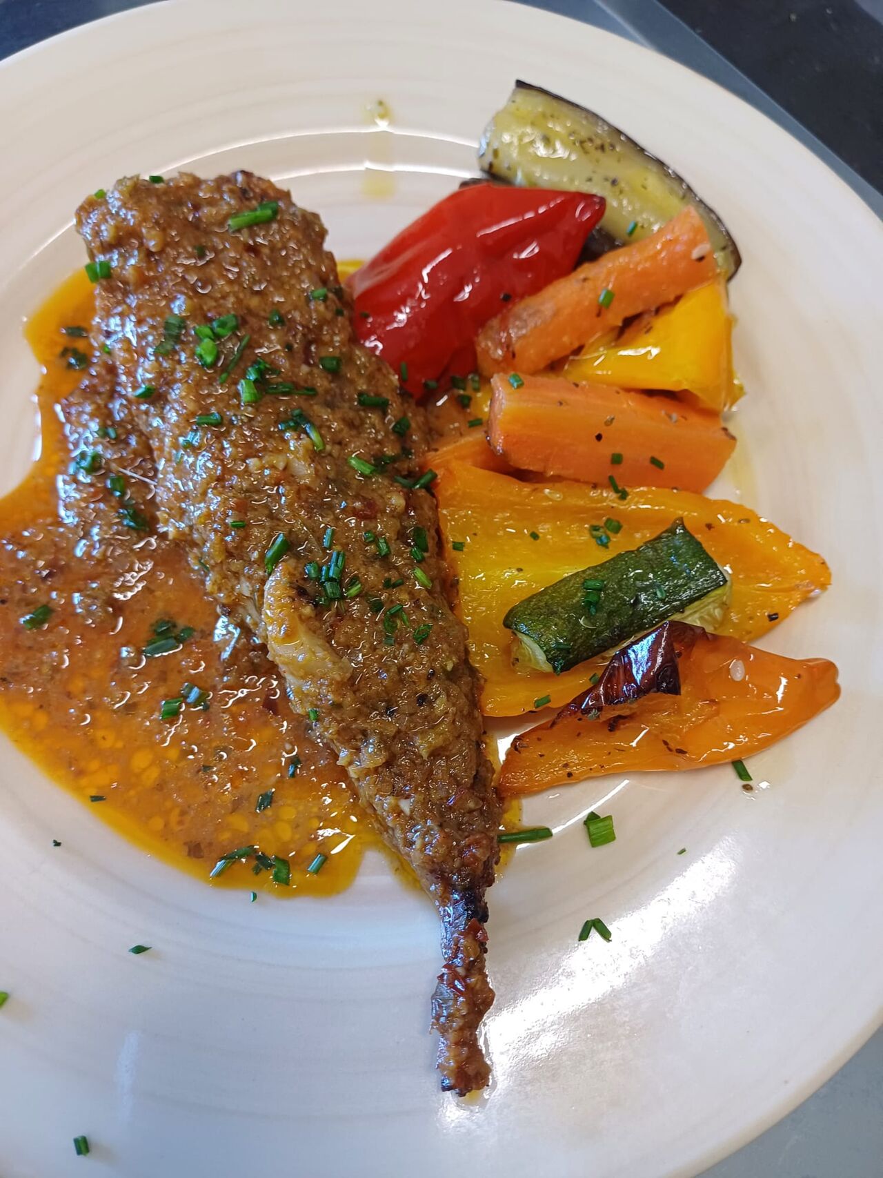 Queue de lotte grillé 