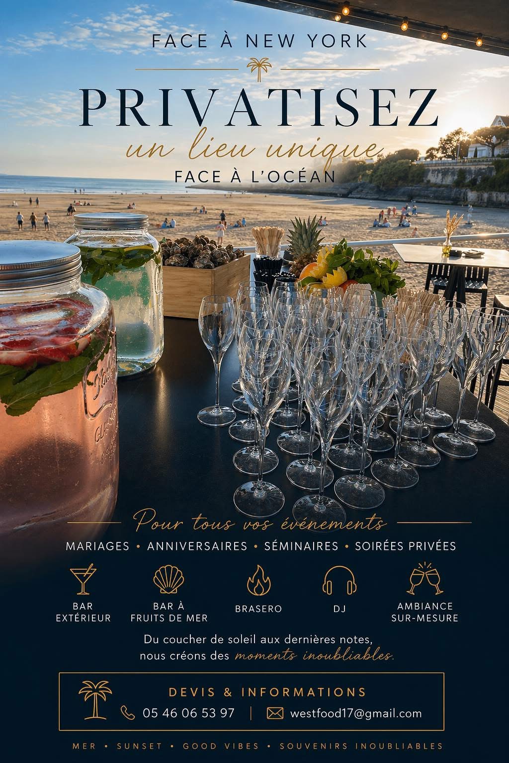 Face à New York, lieu de mariage près de Royan