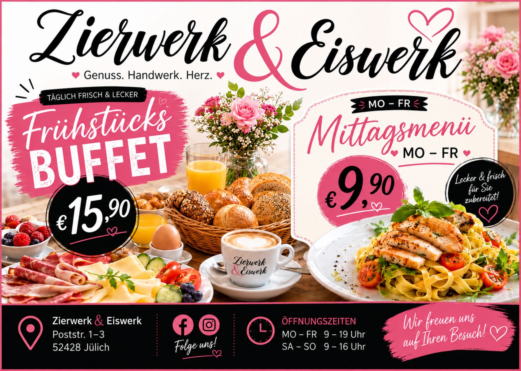 Jeden Tag Frühstücks Buffet