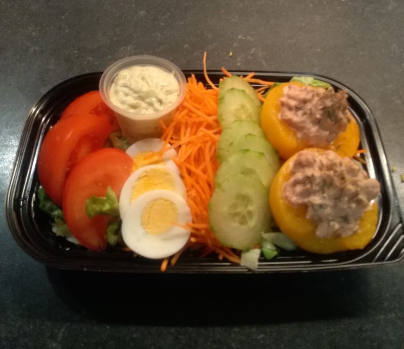 koude schotel Tonijn/Perzik