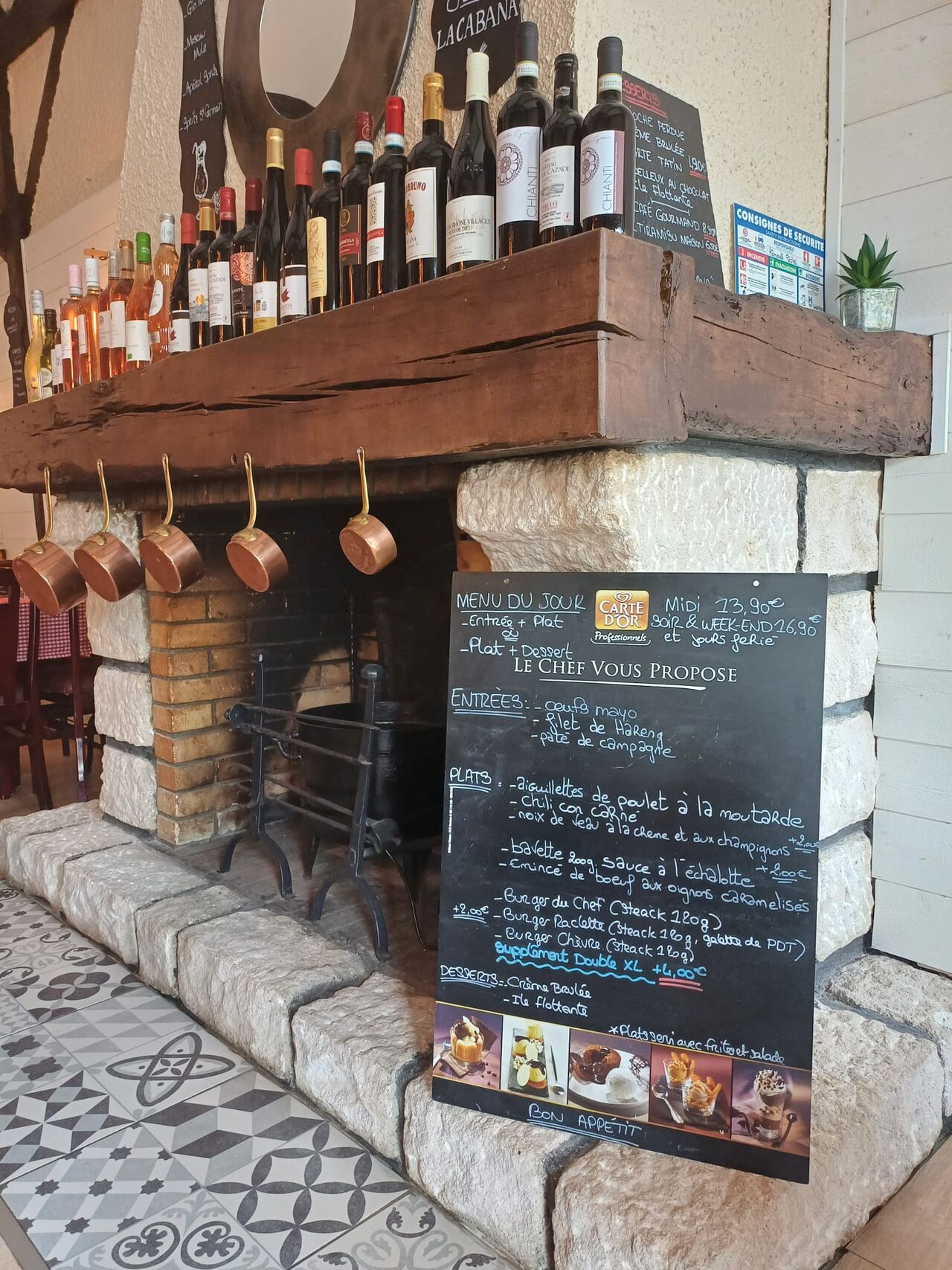 LES MENUS DE NOTRE RESTAURANT