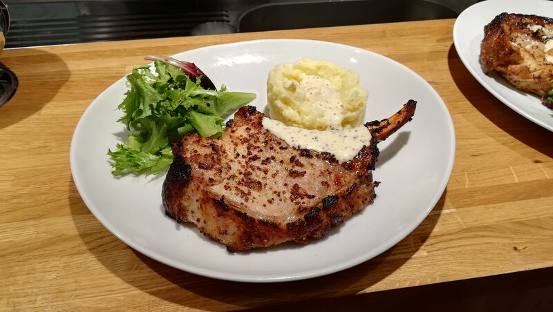 côte de porc, purée