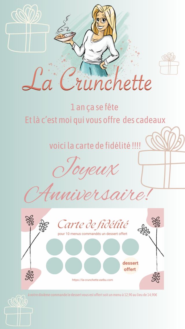Anniversaire de la crunchette