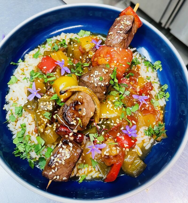 Brochette de canard sauce teriyaki