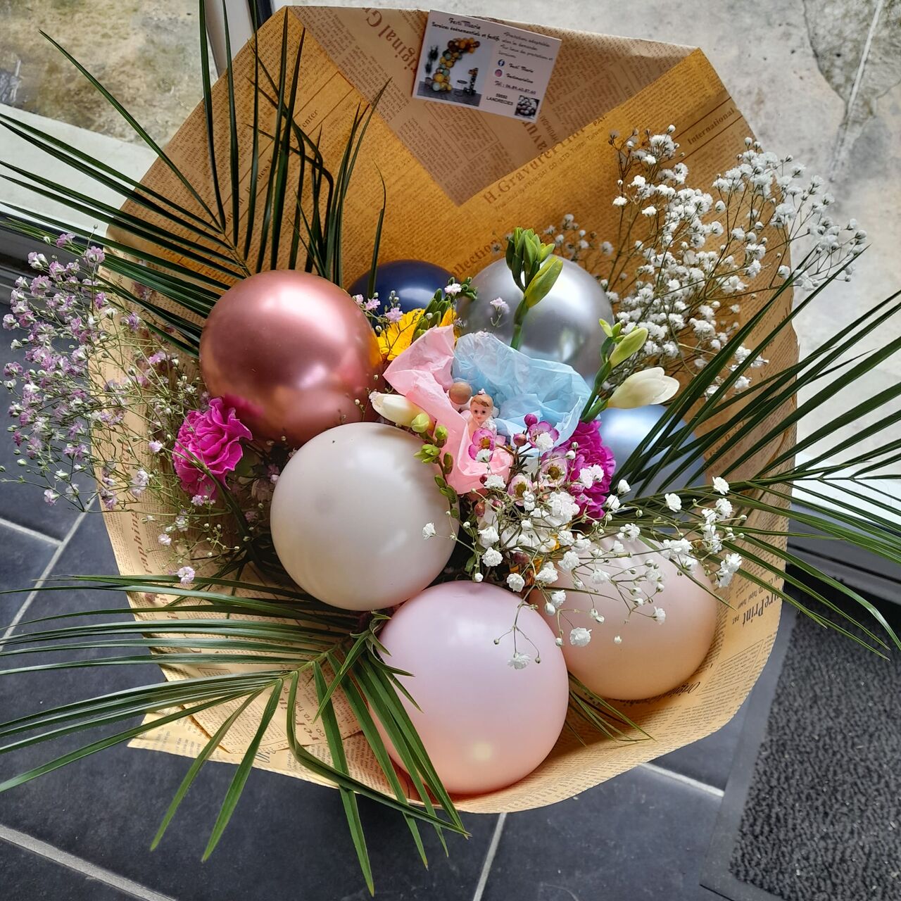 bouquet naissance jumeaux ou l'annonce fille ou garçon