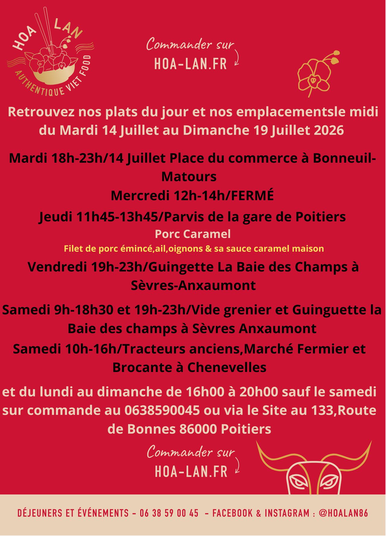Semaine du 14 au 19 Juillet 2026