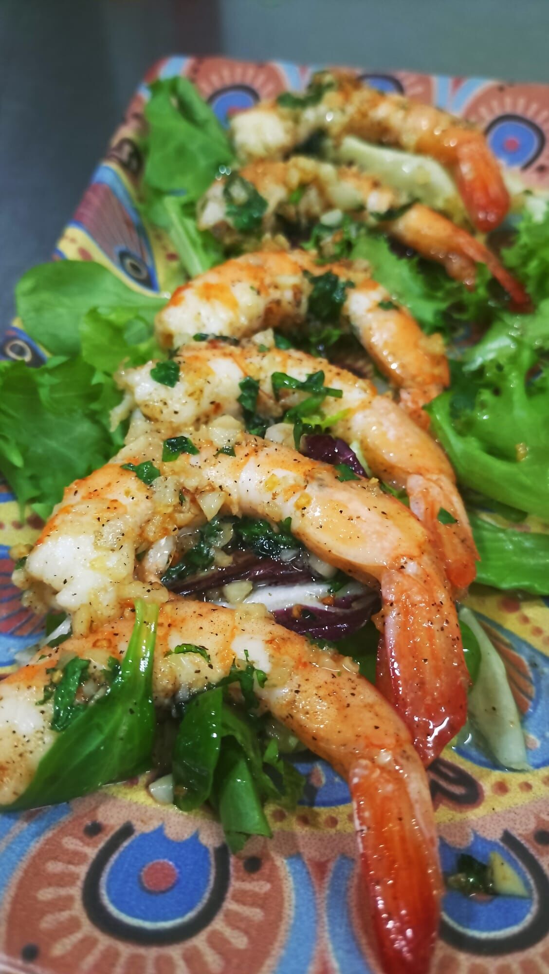 Gambas al pil pil estilo Indio