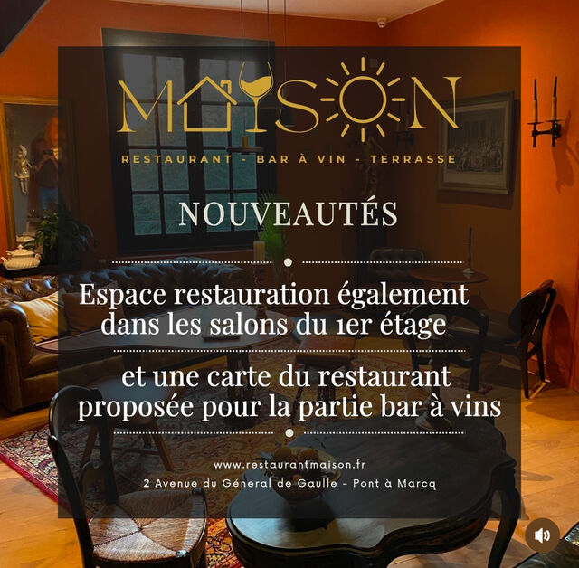 depuis 2 janvier, restau également à l'étage