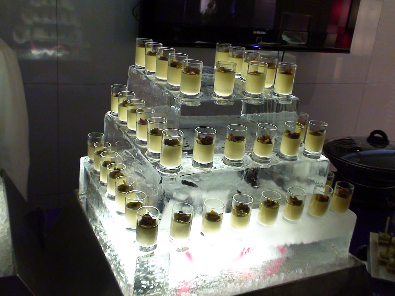 Support verrine au foie gras mousse pistache